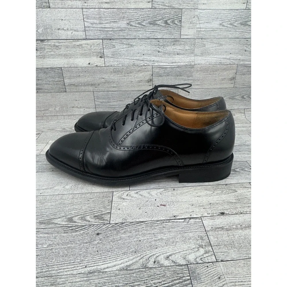 Rockport‎ Men APM11411 Black Leather Cap Toe Oxford Dress Shoes Size 9.5 W